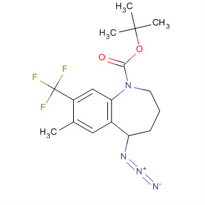 (S)-5-叠氮基-7-甲基-8-(三氟甲基)-2,3,4,5-四氢苯并[b]氮杂卓-1-羧酸叔丁酯结构式_872624-61-8结构式