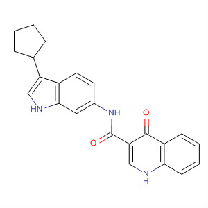 N-(3-环戊基-1H-吲哚-6-基)-4-氧代-1H-喹啉-3-羧酰胺结构式_873052-01-8结构式