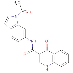 N-(1-乙酰基-1H-吲哚-6-基)-4-氧代-1H-喹啉-3-羧酰胺结构式_873052-02-9结构式