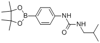 1-异丁基-3-(4-(4,4,5,5-四甲基-1,3,2-二噁硼烷-2-基)苯基)脲结构式_874291-03-9结构式
