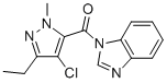 1-[(4-氯-3-乙基-1-甲基-1H-吡唑-5-基)羰基]-1H-苯并咪唑结构式_874605-31-9结构式