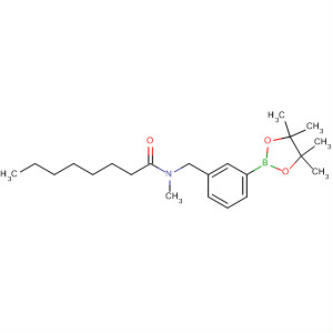 N-(3-(4,4,5,5-四甲基-1,3,2-二噁硼烷-2-基)苄基)-n-甲基辛酰胺结构式_876169-12-9结构式