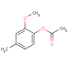 2-甲氧基-4-甲基乙酸苯酚酯结构式_879-67-4结构式