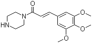 1-(3,4,5-三甲氧基)肉桂酰基哌嗪结构式_88053-13-8结构式
