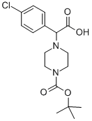 4-[Carboxy-(4-chloro-phenyl)-methyl]-piperazine-1-carboxylic acid tert-butyl ester hydrochloride Structure,885273-01-8Structure