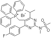 Phosphonium, [[4-(4-fluorophenyl)-6-(1-methylethyl)-2-[methyl(methylsulfonyl)amino]-5-pyrimidinyl]methyl]triphenyl-, bromide (1:1) Structure,885477-83-8Structure