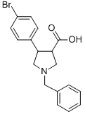 1-Benzyl-4-(4-bromo-phenyl)-pyrrolidine-3-carboxylic acid hydrochloride Structure,885959-06-8Structure