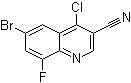 6-Bromo-4-chloro-8-fluoro-quinoline-3-carbonitrile Structure,886362-71-6Structure