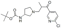 3-(3-N-boc-amino-pyrrolidin-1-yl)-1-(6-chloro-pyridin-3-yl)-2-methyl-propan-1-one Structure,886364-19-8Structure