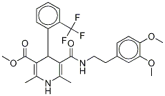 Methyl 1,4-dihydro-2,6-dimethyl-4-(2’-trifluoromethyl)phenyl-pyridine-3-carboxylate-5-(3,4-dimethoxyphenyl)ethyl carboxamide Structure,887406-97-5Structure