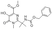 4-Pyrimidinecarboxylic acid, 1,6-dihydro-5-hydroxy-1-methyl-2-[1-methyl-1-[[(phenylmethoxy)carbonyl]amino]ethyl]-6-oxo-, methyl ester Structure,888504-27-6Structure