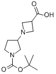 3-(3-羧基-氮杂啶-1-基)-吡咯烷-1-羧酸叔丁酯结构式_889953-47-3结构式