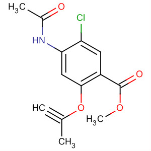 4-(乙酰基氨基)-5-氯-2-(2-丙炔氧基)苯甲酸甲酯结构式_89481-87-8结构式