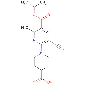 1-(3-氰基-5-(异丙氧基羰基)-6-甲基吡啶-2-基)哌啶-4-羧酸结构式_898227-66-2结构式