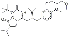 [(1S,3s)-3-[[4-甲氧基-3-(3-甲氧基丙氧基)苯基]甲基]-4-甲基-1-[(2s, 4r)-四氢-4-(1-甲基乙基)-5-氧代-2-呋喃]戊基]氨基甲酸1,1-叔丁酯结构式_900811-52-1结构式