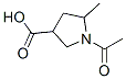 1-乙酰基-5-甲基吡咯烷-3-羧酸结构式_90088-24-7结构式
