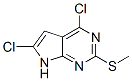4,6-Dichloro-2-(methylthio)-7H-pyrrolo[2,3-d]pyrimidine Structure,90662-12-7Structure