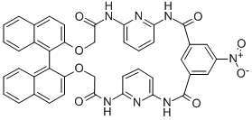 (15E)-6-硝基-19,40-二氧杂-2,10,16,43,48,49-六氮杂辛环[42.3.1.1<sup>4,8</sup>.1<sup>11,15</sup>.0<sup>20,29</sup>.0<sup>23,28</sup>.0<sup>30,39</sup>.0<sup>31,36</sup>]二十五碳-1(48),4(50),5,7,11,13,15结构式_909254-56-4结构式