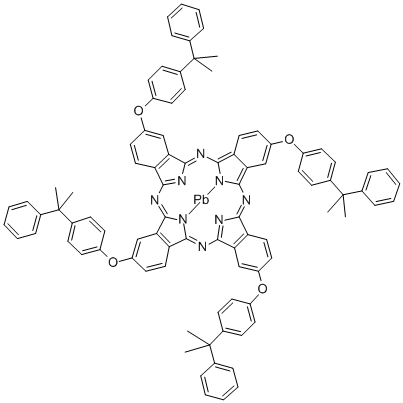 四(4-枯基苯氧基)酞菁铅(II)结构式_91083-54-4结构式
