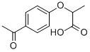 2-(4-乙酰基苯氧基)丙酸结构式_91143-71-4结构式