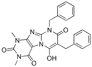 6-羟基-1,3-二甲基-7,9-双(苯基甲基)-嘧啶并[2,1-f]嘌呤-2,4,8(1H,3H,9H)-三酮结构式_91285-27-7结构式