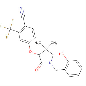 Benzonitrile, 4-[[1-[(2-hydroxyphenyl)methyl]-4,4-dimethyl-2-oxo-3-pyrrolidinyl]oxy]-2-(trifluoromethyl)- Structure,914101-06-7Structure