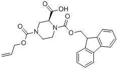 4-Allyl 1-(9-h-fluoren-9-ylmethyl) hydrogen (2s)-piperazine-1,2,4-tricarboxylate Structure,915707-71-0Structure