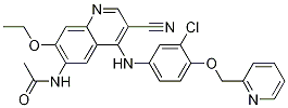 N-[4-[3-chloro-4-(2-pyridylmethoxy)anilino]-3-cyano-7-ethoxy-6-quinolyl]acetamide Structure,915941-95-6Structure