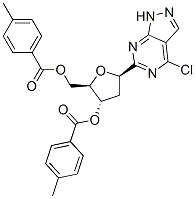 4-Chloro-1-(3,5-di-o-toluoyl-beta-d-2-deoxyribofuranosyl)pyrazolo[3,4-d]pyrimidine Structure,91713-47-2Structure