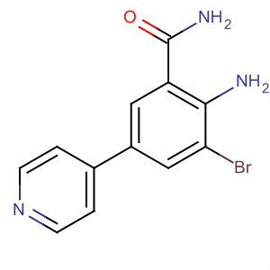 2-氨基-3-溴-5-(4-吡啶)苯甲酰胺结构式_928656-36-4结构式