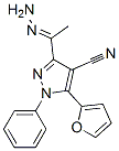 5-(2-呋喃)-3-(1-肼基乙基)-1-苯基-1H-吡唑-4-甲腈结构式_933065-53-3结构式