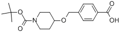 4-{[1-(Tert-butoxycarbonyl)piperid-4-yloxy]methyl}benzoic acid Structure,934570-52-2Structure
