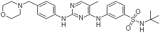 N-tert-butyl-3-(5-methyl-2-(4-(morpholinomethyl)phenylamino)pyrimidin-4-ylamino)benzenesulfonamide Structure,936091-15-5Structure
