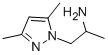 1-(3,5-二甲基-1H-吡唑-1-基)-2-丙胺结构式_936940-34-0结构式