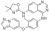 N6-(4,5-二氢-4,4-二甲基-2-噁唑)-N4-[3-甲基-4-([1,2,4]噻唑并[1,5-a]吡啶-7-基氧基)苯基]-4,6-喹唑啉二胺结构式_937263-43-9结构式