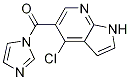 (4-氯-1H-吡咯并[2,3-B]吡啶-5-基)-1H-咪唑-1-甲酮结构式_944123-49-3结构式