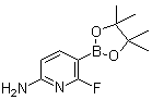 2-氨基-6-氟 吡啶-5-硼酸频那醇酯结构式_944401-67-6结构式