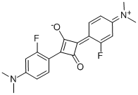 (4Z)-2-[4-(二甲基氨基)-2-氟苯基]-4-[4-(二甲基亚氨基)-2-氟-2,5-环己二烯-1-亚基]-3-氧代-1-环丁烯-1-醇结构式_94703-33-0结构式