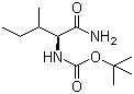 (L)-1-氨基-3-甲基-1-氧代-2-戊基氨基甲酸叔丁酯结构式_94888-34-3结构式