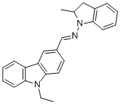 N-[9-ethylcarbazol-3-yl)methylene]-2-methyl-1-indolinylamine Structure,94941-30-7Structure