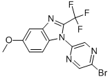 1-(5-溴-2-吡嗪)-5-甲氧基-2-三氟甲基-1H-苯并咪唑结构式_950845-98-4结构式
