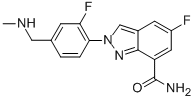2H-Indazole-7-carboxamide, 5-fluoro-2-[2-fluoro-4-[(methylamino)methyl]phenyl]- Structure,952478-09-0Structure