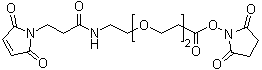 马来酰亚胺丙酰基-dPEG2-NHS结构式_955094-26-5结构式
