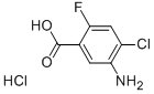 5-氨基-4-氯-2-氟苯甲酸盐酸盐结构式_957120-34-2结构式