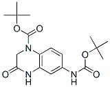 6-[[(1,1-二甲基乙氧基)羰基]氨基]-3,4-二氢-3-氧代-1(2H)-喹喔啉羧酸-1,1-二甲基乙酯结构式_959246-52-7结构式