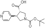 Boc-(trans)-4-(4-pyridinyl)-pyrrolidine-3-carboxylic acid Structure,959579-54-5Structure