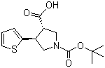 Boc-(trans)-4-(2-thienyl)-pyrrolidine-3-carboxylic acid Structure,959581-75-0Structure