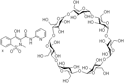 吡罗昔康-β-环糊精结构式_96684-39-8结构式