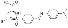 N-[(4-{(E)-[4-(二甲基氨基)苯基]偶氮}苯基)磺酰基]-L-蛋氨酸结构式_97684-99-6结构式
