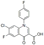 7-Chloro-6-fluoro-1-(4-fluoro phenyl)-1,4-dihydro-4-oxo-3-quinoline carboxylic acid Structure,98105-79-4Structure